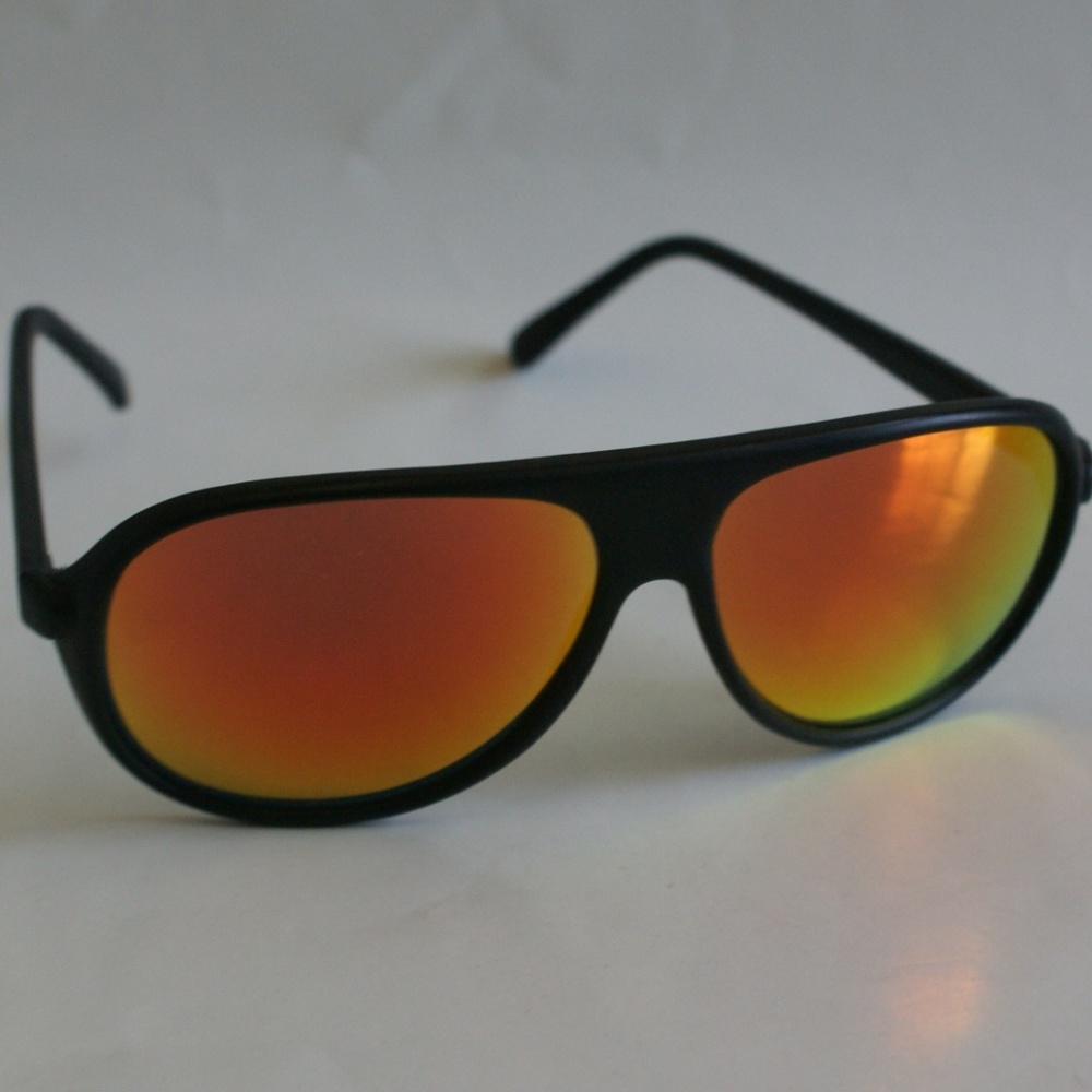 Vintage Aviator iridium orange mirror sunglasses